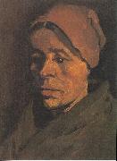 Head of a Peasant Woman with a brownish hood Vincent Van Gogh